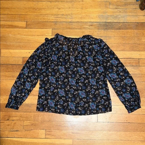 Rebecca Taylor Solstice Floral Pullover Silk Blouse, size 2 / Small - Picture 14 of 15